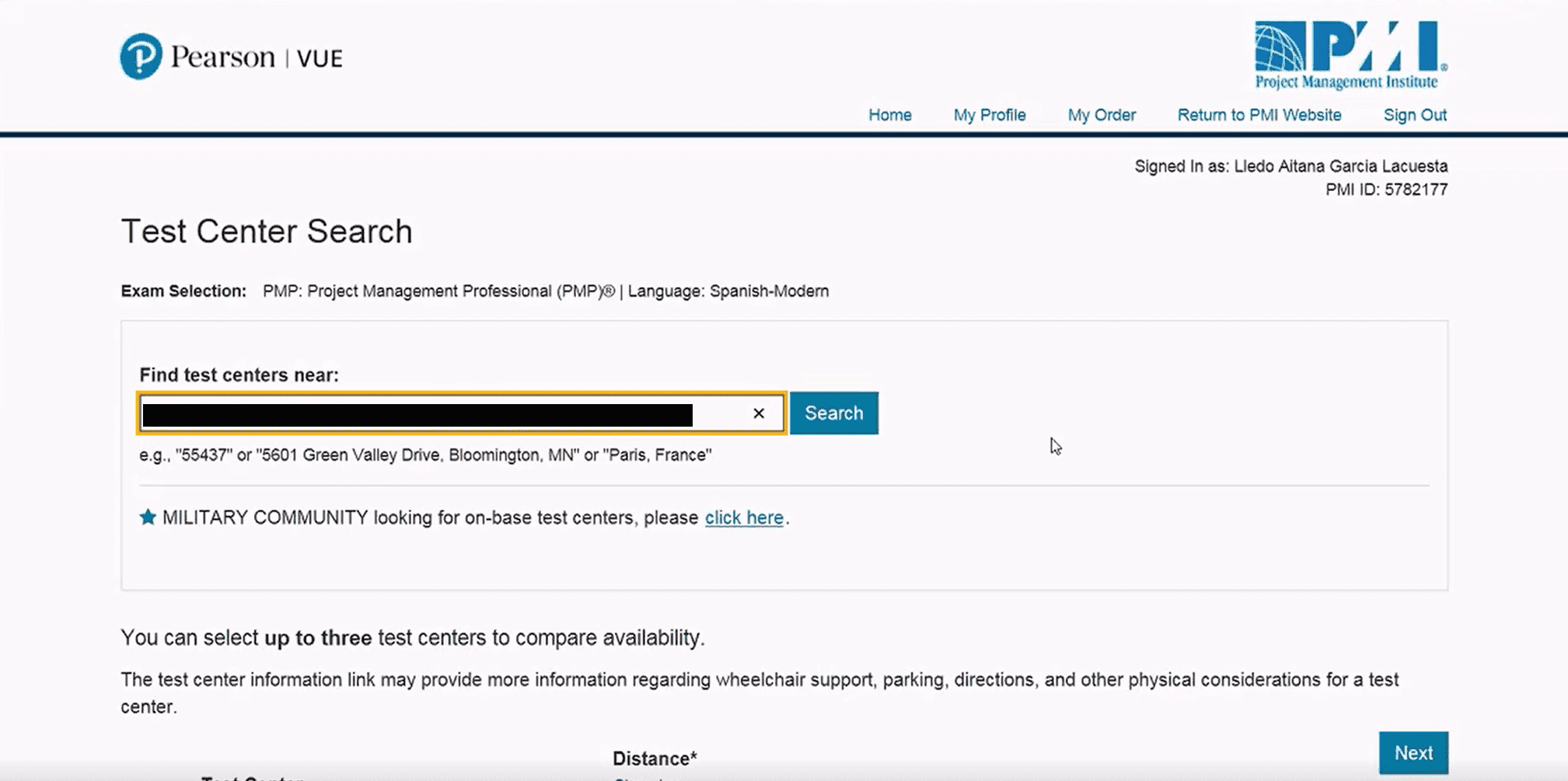 Detalles de examen PMI